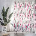 bathroom custom peva shower curtain printed stripes